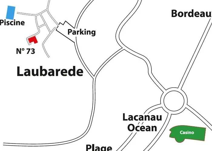 Дом отдыха Maison Avec Jardinet, Piscine Commune A Ocean Лакано